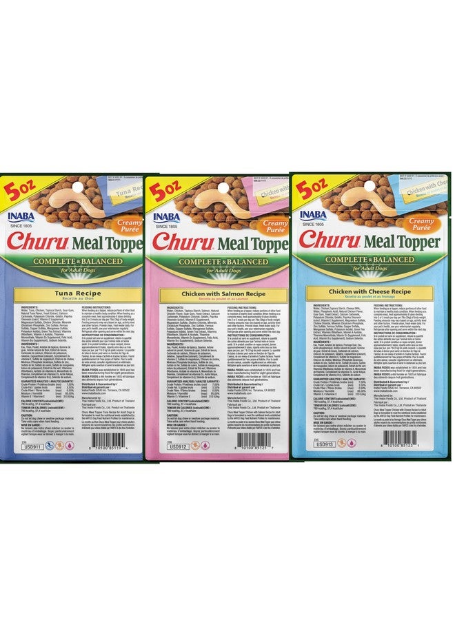 INABA Churu For Dogs, GrainFree, Lickable, Squeezable Creamy Purée Dog Treat/Topper With Vitamin E, 1.69 Ounces Each Tube, 18 Tubes Total (3 Per Pack) (3 Flavor Variety) - Image 2
