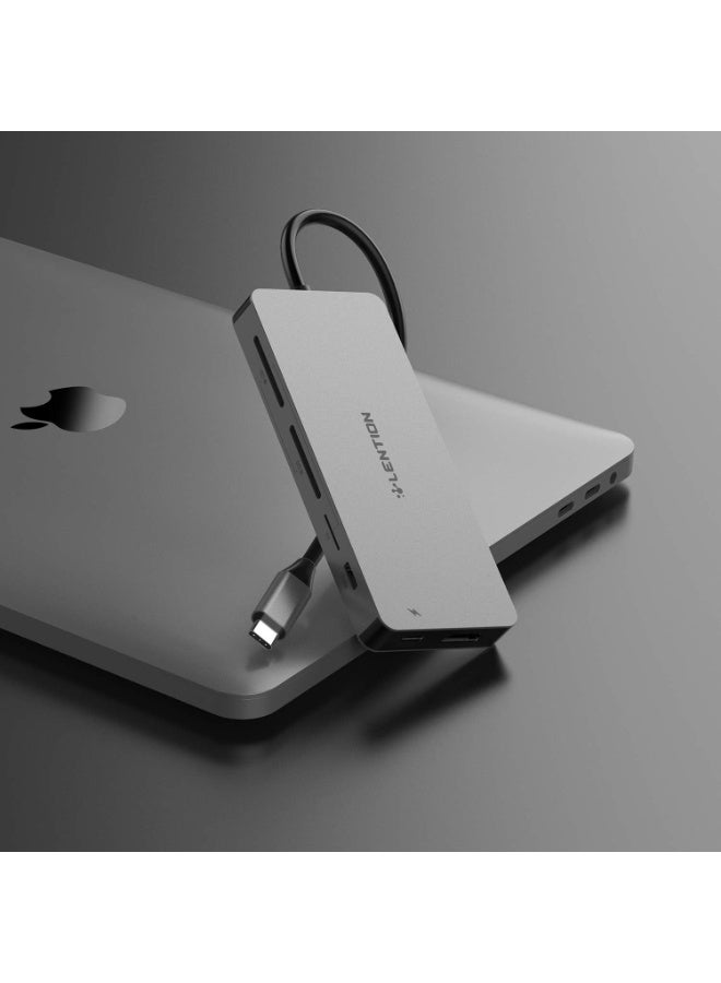Lention LENTION USB C Hub with 3-Slot Card Reader, 4K HDMI, USB 3.0, USB 2.0, Type C Data/Charging Compatible 2023-2016 MacBook Pro, New Mac Air/Surface, Stable Driver Certified Adapter (CB-C19, Silver)  - Image 5