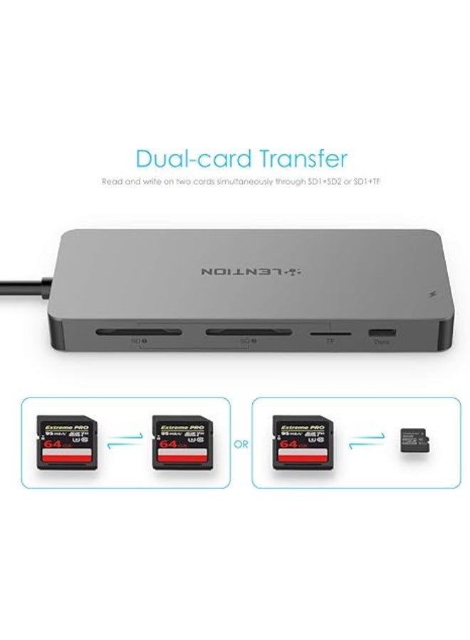 Lention LENTION USB C Hub with 3-Slot Card Reader, 4K HDMI, USB 3.0, USB 2.0, Type C Data/Charging Compatible 2023-2016 MacBook Pro, New Mac Air/Surface, Stable Driver Certified Adapter (CB-C19, Silver)  - Image 4