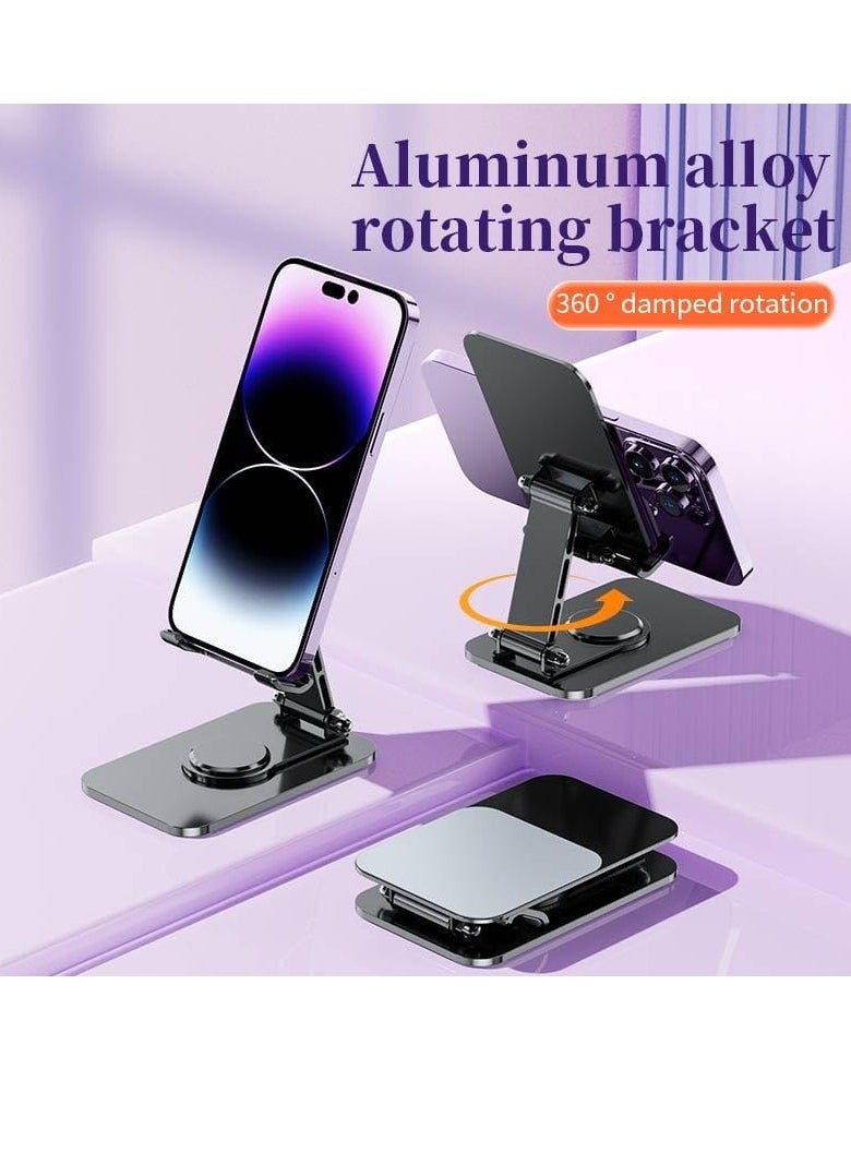 TYCOM Cell Phone Stand, Adjustable Phone Holder for Desk, Foldable Desktop Tablet Stand Holder, Double Adjustable Mobile Stand Phone Tablet Holder (Q10)  - Image 3
