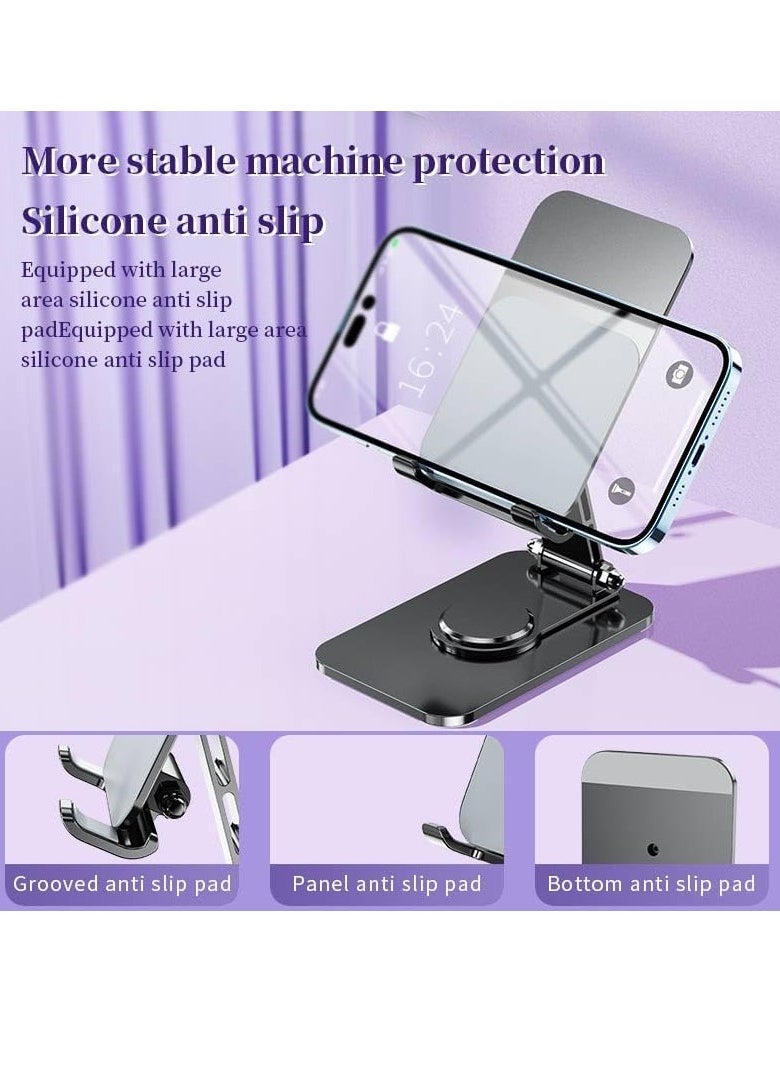 TYCOM - Cell Phone Stand, Adjustable Phone Holder for Desk, Foldable Desktop Tablet Stand Holder, Double Adjustable Mobile Stand Phone Tablet Holder (Q10) - Image 1