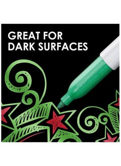 Sharpie Sharpie Metallic Permanent Markers [x3 colors] ruby saphhrire emerald  - Image 3