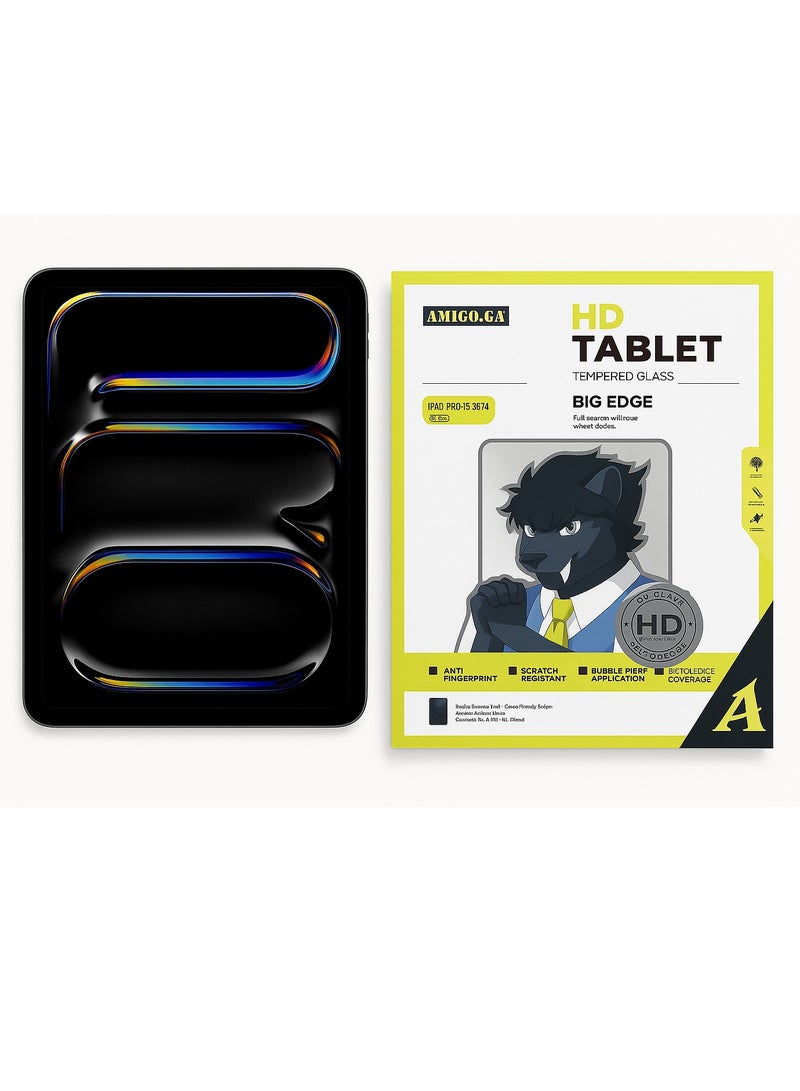 Amigo Premium Original Tempered Glass Screen Protector for iPad Pro 11 2024 – Superior Protection Against Shocks and Scratches, Anti-Fingerprint with Ultra Crystal-Clear Clarity - Image 1