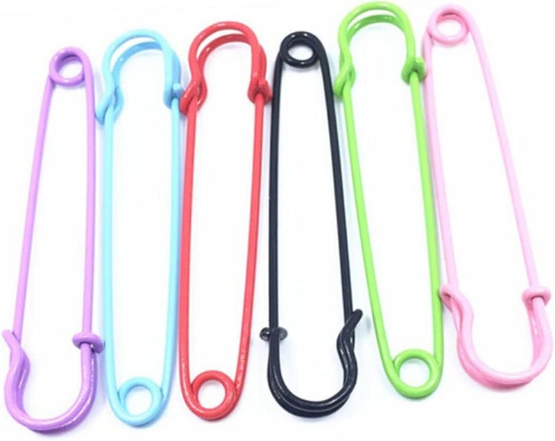 VILLCASE 6pcs Extra Large Heavy Duty Steel Safety Pins for Blankets Kilts Skirts Crafts