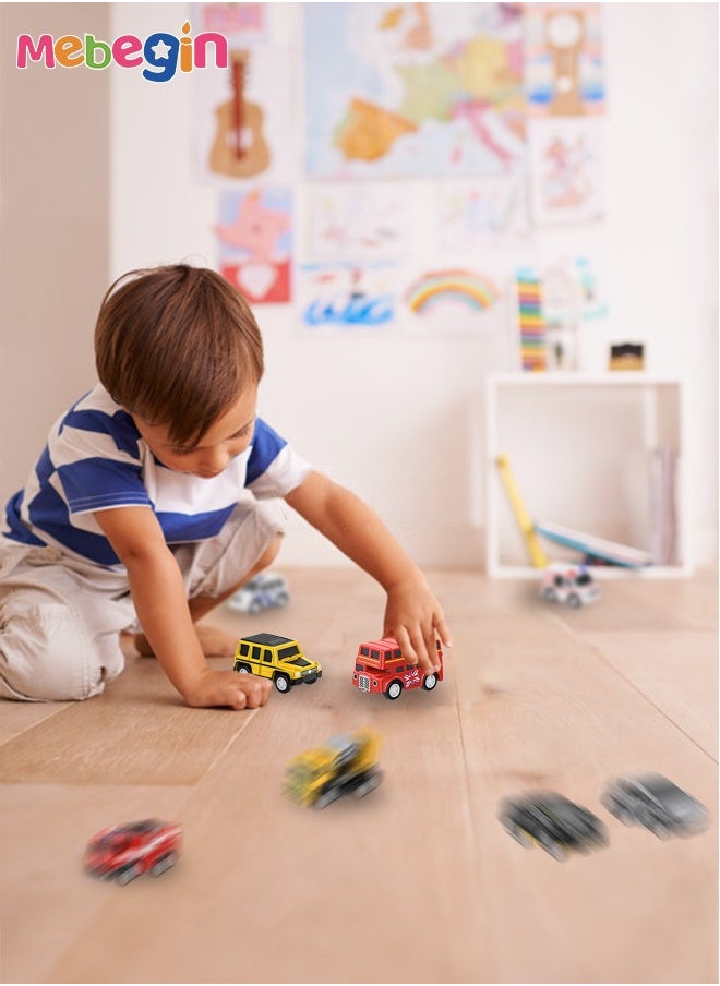 MEBEGIN - 8 Pieces Mini Vehicles Pull Back Cars Toys Set,City Cars and Trucks Toy Mini Model Vehicles Set for Toddlers, Boys, Girls’ Educational Play Party Favors, Birthday Gift - Image 1