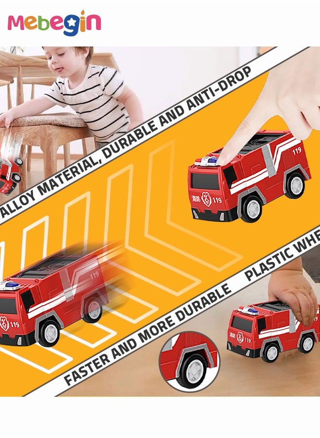 MEBEGIN - 8 Pieces Mini Vehicles Pull Back Cars Toys Set,City Cars and Trucks Toy Mini Model Vehicles Set for Toddlers, Boys, Girls’ Educational Play Party Favors, Birthday Gift - Image 1