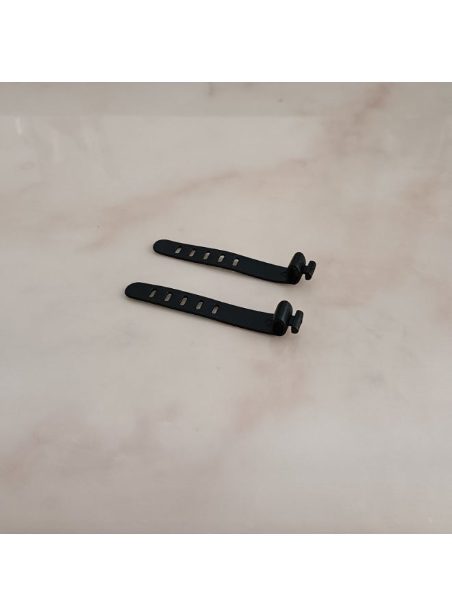 إسكدنيا Anti-loss Earphone Cable Data Cable Storage Finishing Cable Tie TPR Soft Glue Creative Five-hole Winder Binding Line-Color:Black - Image 1