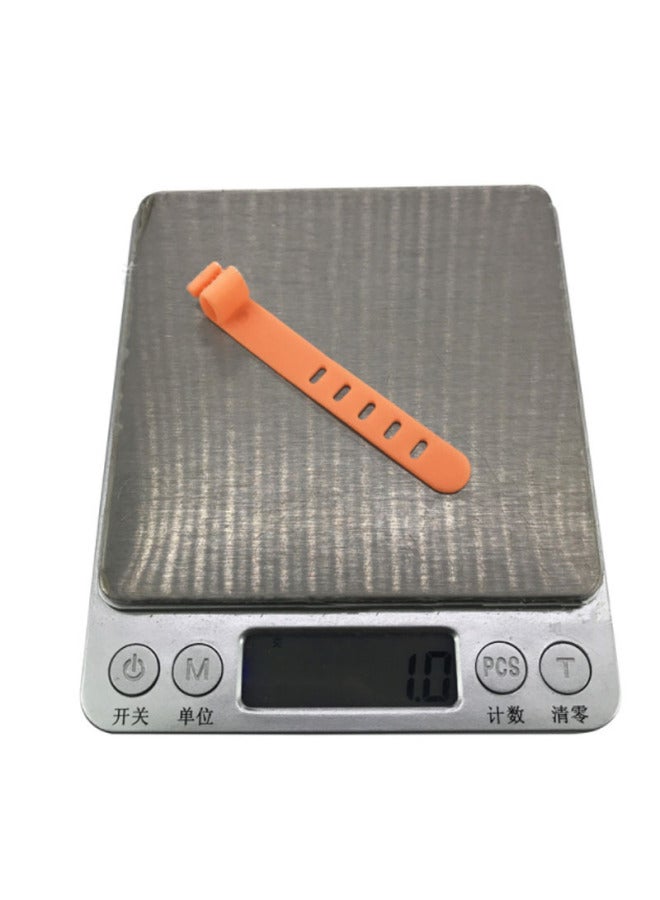 إسكدنيا Anti-loss Earphone Cable Data Cable Storage Finishing Cable Tie TPR Soft Glue Creative Five-hole Winder Binding Line-Color:Black - Image 4