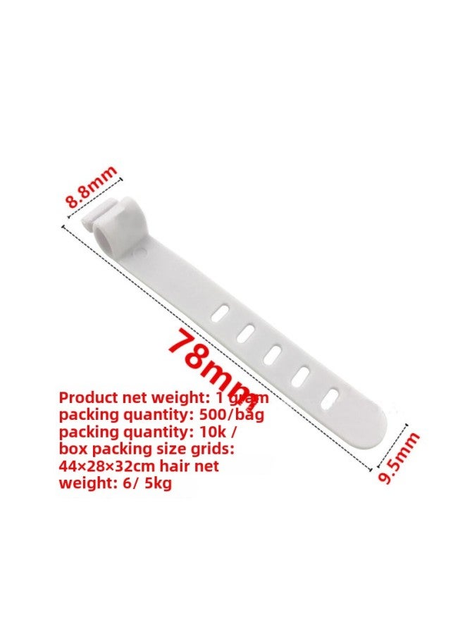 إسكدنيا Anti-loss Earphone Cable Data Cable Storage Finishing Cable Tie TPR Soft Glue Creative Five-hole Winder Binding Line-Color:Black - Image 5