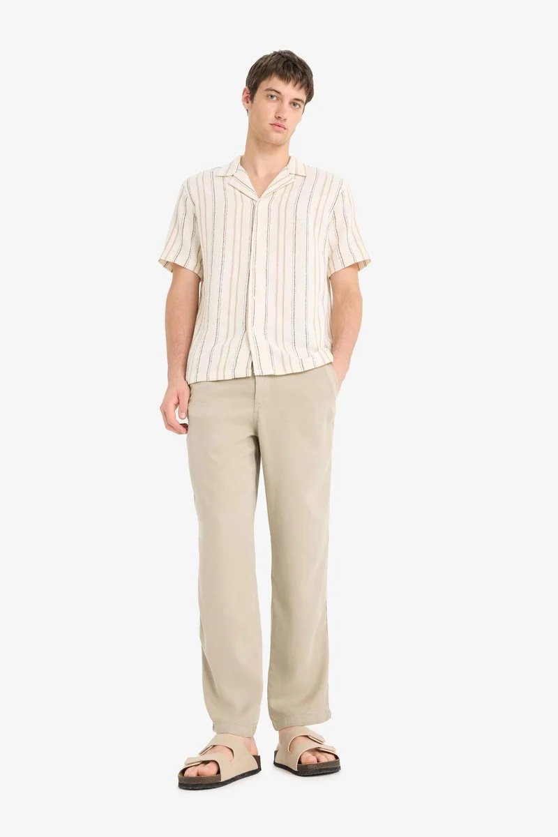 ديفاكتو Loose Comfortable Fit Wide Leg Summer Trousers