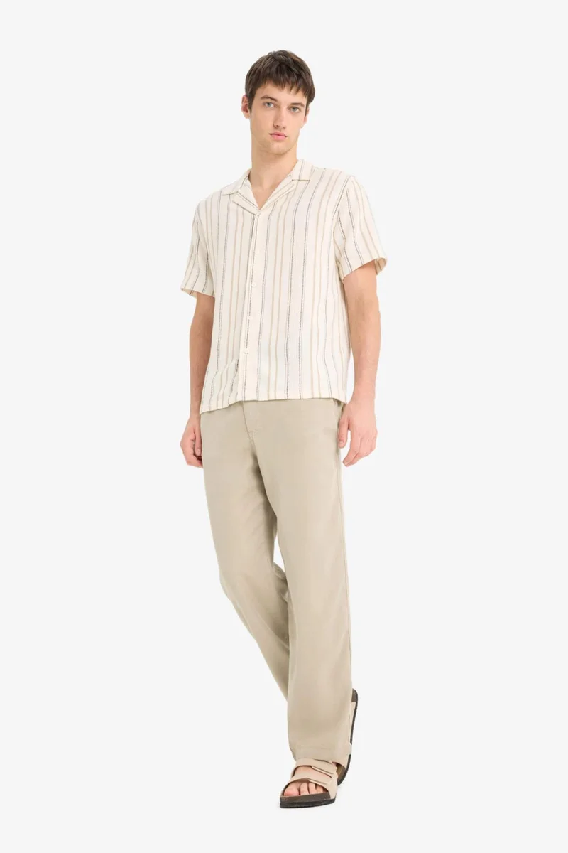ديفاكتو Loose Comfortable Fit Wide Leg Summer Trousers