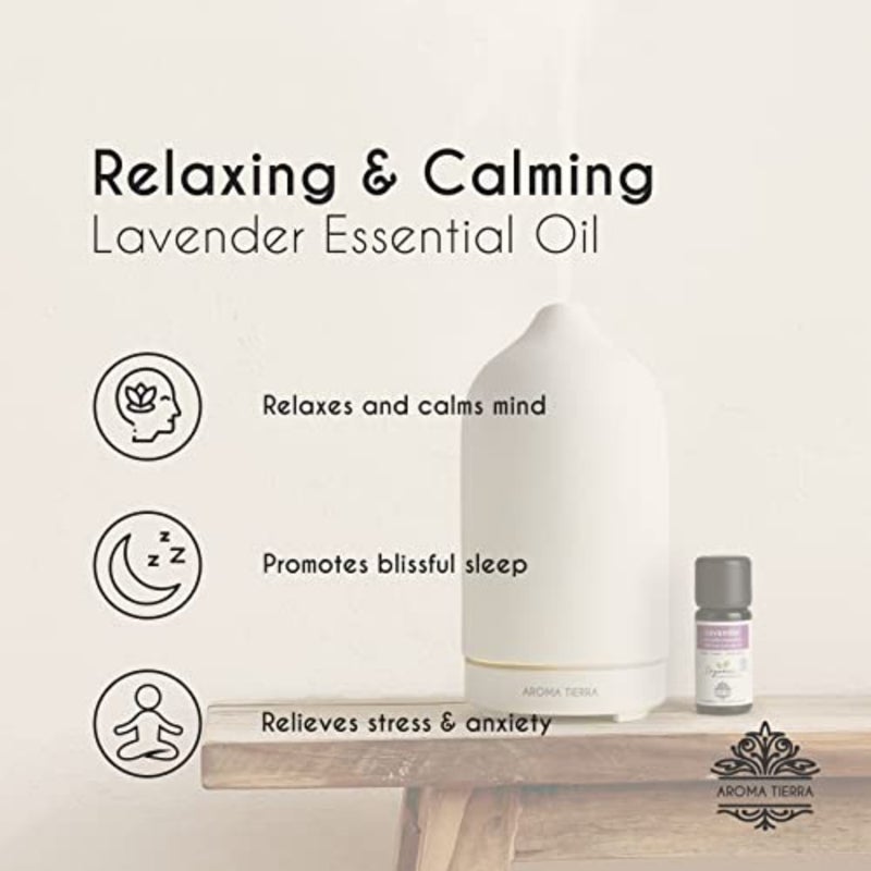 للناشر، العلاج العطري، النوم، الاسترخاء، شعر البشرة، التدليك بالشموع: زيت اللافندر الأساسي العضوي، 100 زيت عشبي طبيعي نقي من الزهور، مهدئ، لون أرجواني فاتح، معصور على البارد من زهور عضوية معتمدة. - Image 3