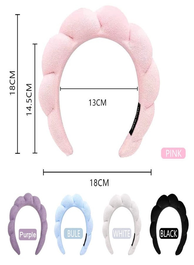 WFWJ Headband for Spa, Makeup Removal, Shower, and Skincare - Sponge Makeup Headband (Blue) - Image 2