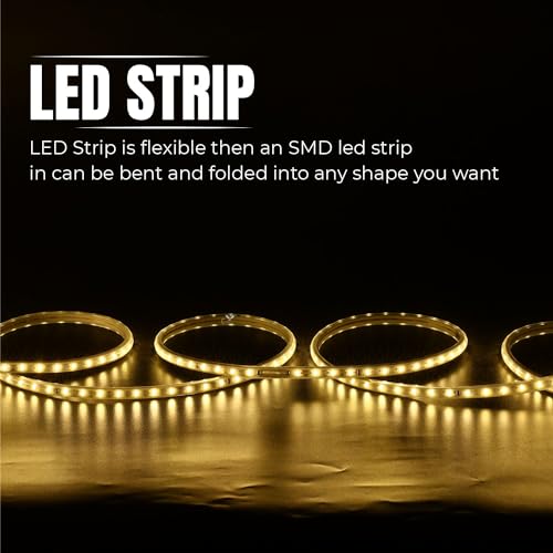 Errol led Strip Lights for Home Decoration | Waterproof led Rope Lights | Energy Saving Strip Light for Room | Home Decor Lights for Diwali, Christmas, Outdoor (Warmwhite, 10 Meter) - Image 4