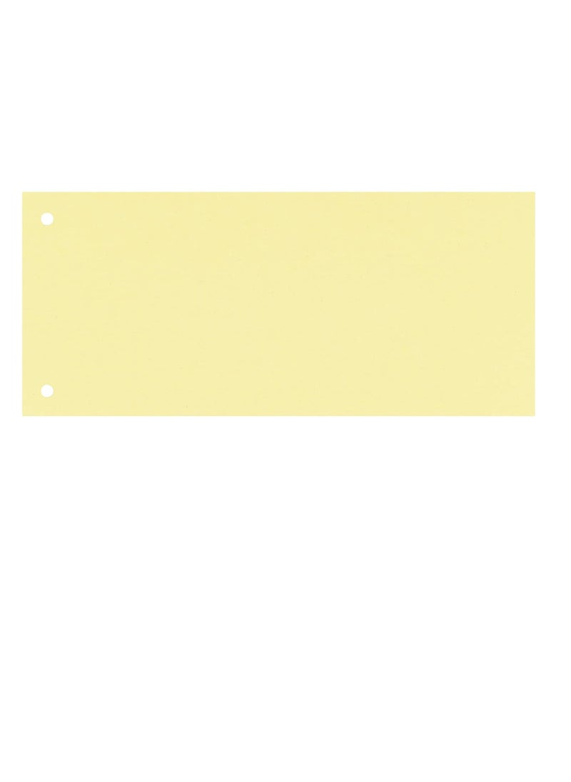 Terabyte Bristol Card Punched Dividers (Pack of 100) - 23x12.5x6.5 cm, 240gsm Paper, 2-Hole Punched, Horizontal, Organise A4 Documents -  YELLOW Colour  - Image 4
