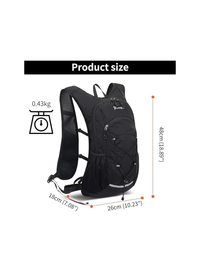 PROMASS حقيبة ظهر للمشي، حقائب سفر خفيفة الوزن ومقاومة للماء للرجال والنساء، حقيبة رياضية قابلة للتعبئة مع كيس ماء للمشي والتخييم - Image 5