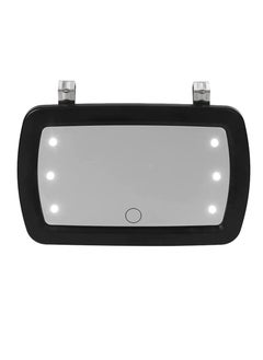 Y&D Car Sun Visor Mirror Makeup Sun-shading Cosmetic Vanity Automobile Make Up with Touch Screen Black Auto Supplies 6 LED Lights  - Image 1