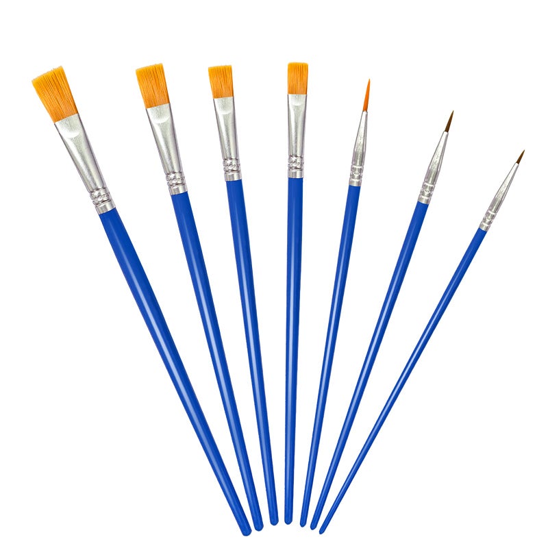 OWill 7PCS Paint Brush Set for Watercolor Oil Acrylic Rock Face  Body Painting  Crafts