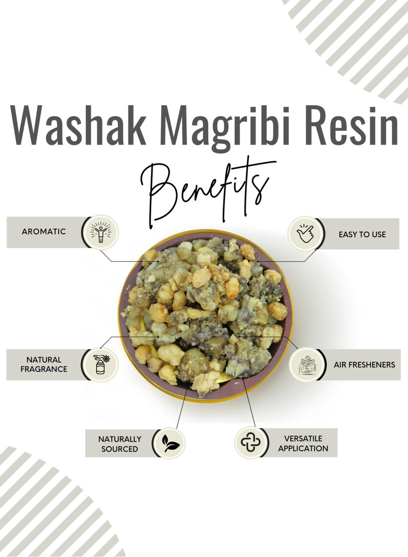 Awafi Mill Washak Magribi Frankincense Resin | Authentic Moroccan Galbanum Incense  - Image 2