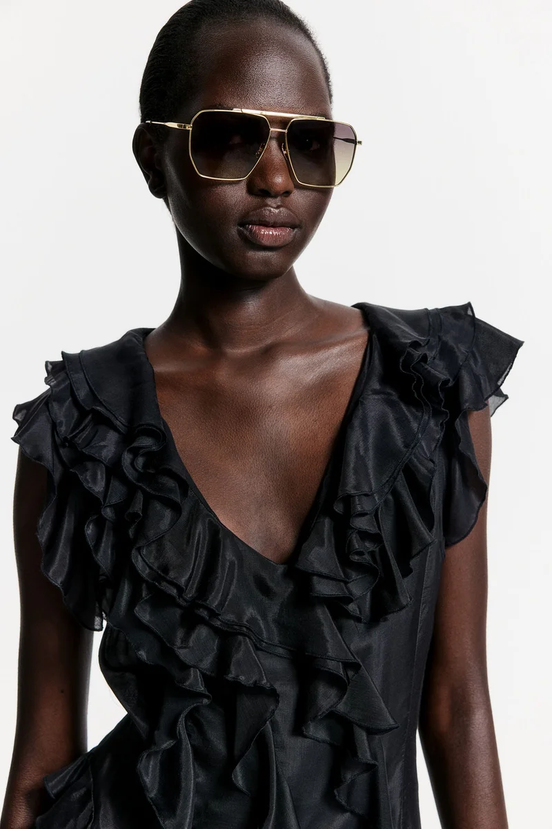 H&M Flounced wrap dress