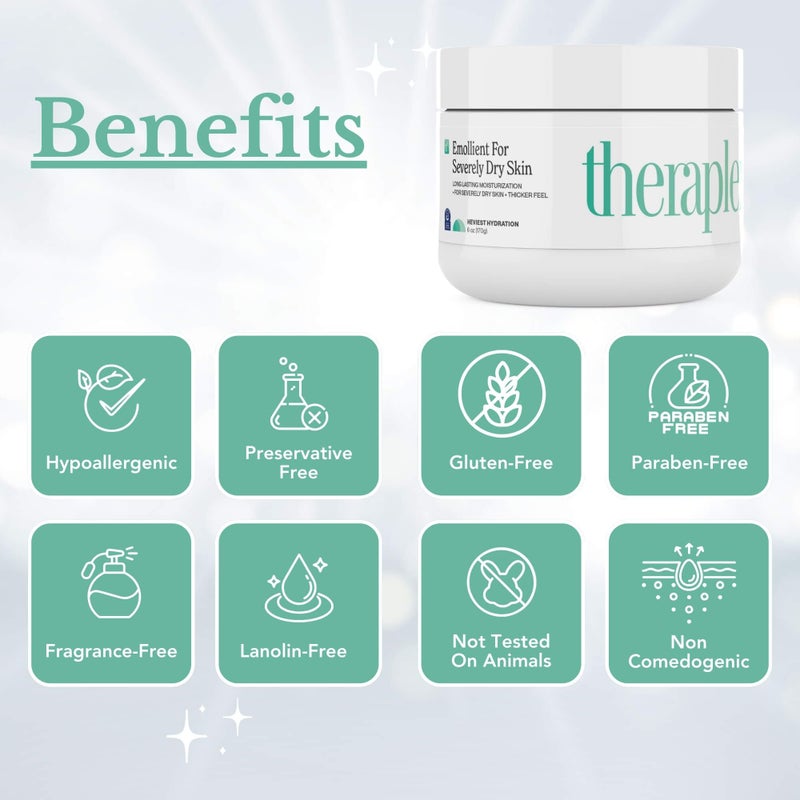 Theraplex كريم ثيرابلكس المرطب للبشرة الجافة - خالي من البارابين أو المواد الحافظة، غير كوميدوغيني، خالي من العطور، موصى به من قبل أطباء الجلد - كريم مرطب يدوم طويلاً وأثقل ترطيب (6 أونصات) - Image 3