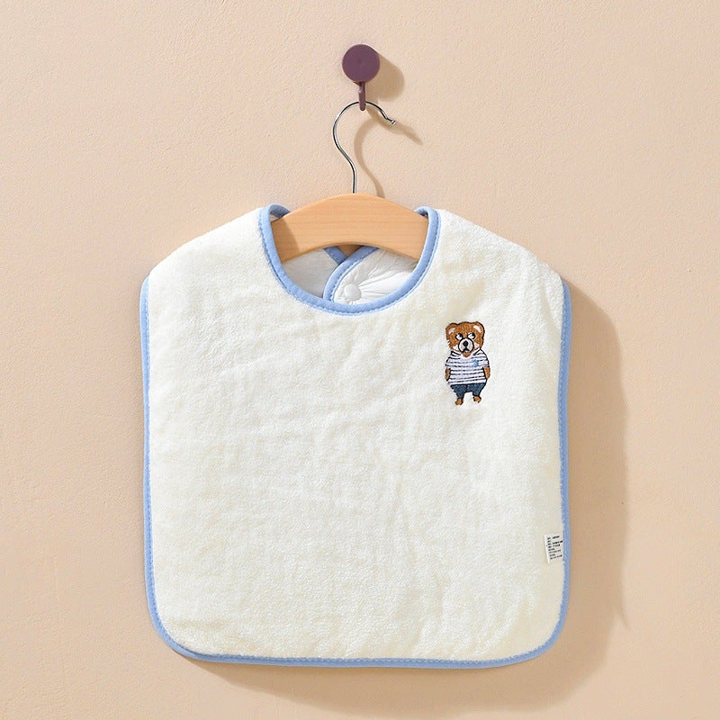 Children'S Washcloth Baby Embroidered Saliva Towel Kindergarten Face Towel Waterproof Bib Infant Bib Multi-Purpose - Image 1