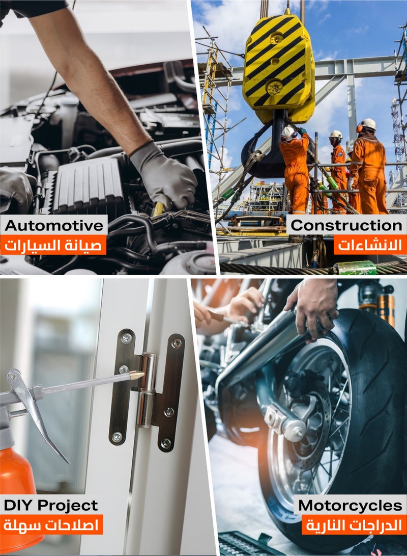 لوازم زجاجة زيت بلون برتقالي | علبة آمنة من الستيل المجلفن لاختراق الزيت مع طرف بخاخ زيت معدني بلون برتقالي| خزان زيت روبوت مع مقبض - Image 5