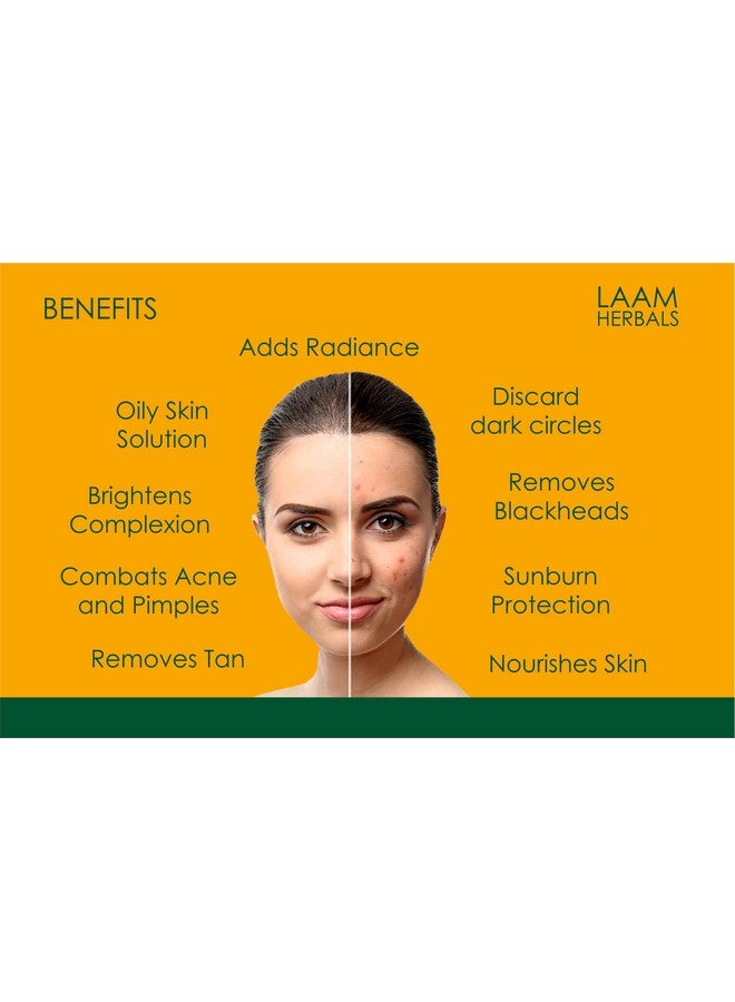 Laam Herbals Special Ubtan Powder | Bridal Ubtan | With 25 Aryurvedic Natural Herbs | Face & Body Cleanser | Natural Scrub | Instant Glow, De-Tan, Dead Skin Removal & Rejuvenate (500 G) - Image 2
