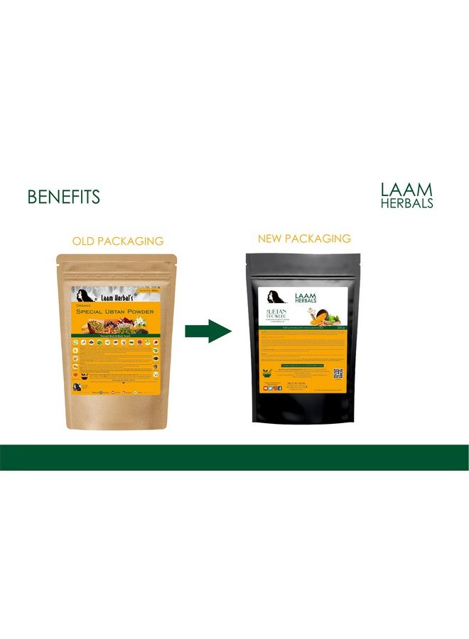 Laam Herbals Special Ubtan Powder | Bridal Ubtan | With 25 Aryurvedic Natural Herbs | Face & Body Cleanser | Natural Scrub | Instant Glow, De-Tan, Dead Skin Removal & Rejuvenate (500 G) - Image 3