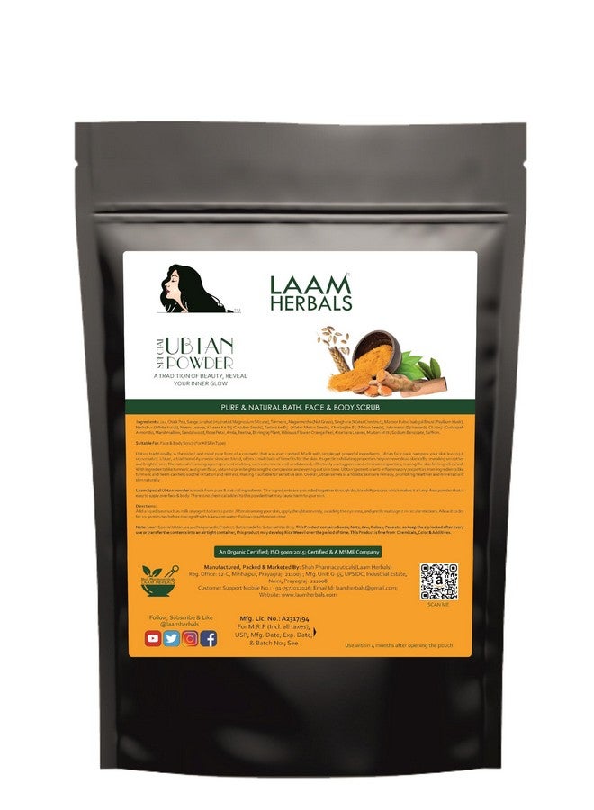 Laam Herbals Special Ubtan Powder | Bridal Ubtan | With 25 Aryurvedic Natural Herbs | Face & Body Cleanser | Natural Scrub | Instant Glow, De-Tan, Dead Skin Removal & Rejuvenate (500 G) - Image 1