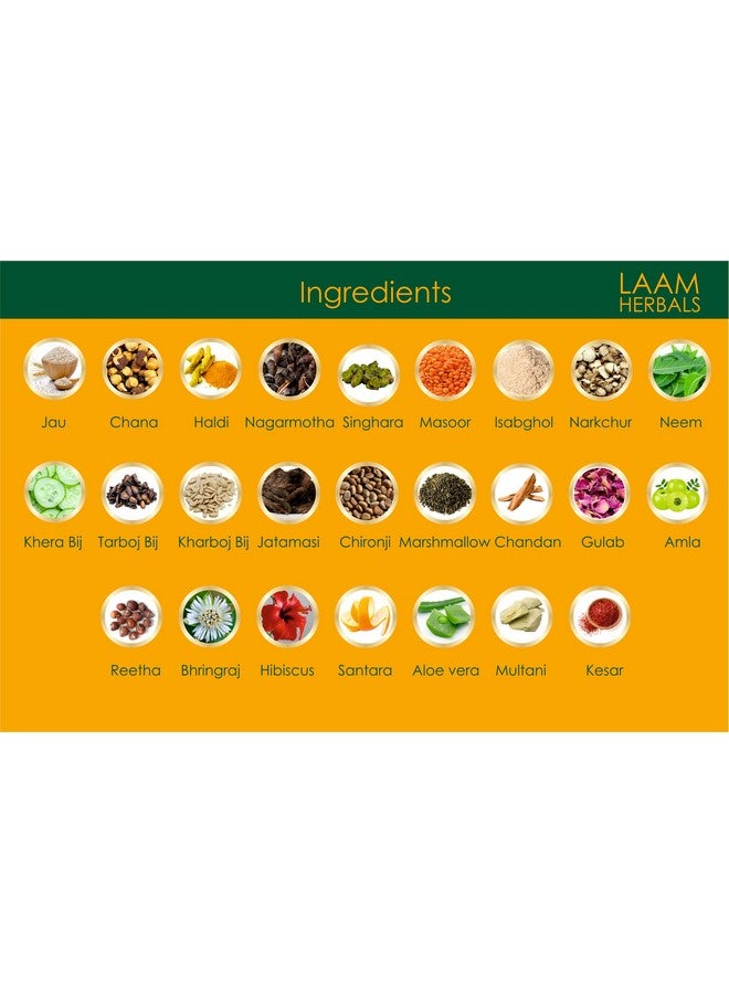 Laam Herbals Special Ubtan Powder | Bridal Ubtan | With 25 Aryurvedic Natural Herbs | Face & Body Cleanser | Natural Scrub | Instant Glow, De-Tan, Dead Skin Removal & Rejuvenate (500 G) - Image 5
