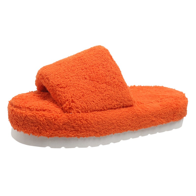 foreign trade plus size towel slippers 2022 autumn and winter New and fashion outerwear thick bottom furry slippers - Image 1