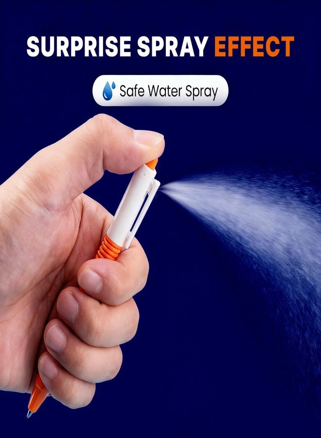Gallipower 2pcs Pen that Sprays Water,2 in 1 Funny Prank Retractable Pens for Pranks Tricks, Writing and Spraying(Blue+Orange - Image 4