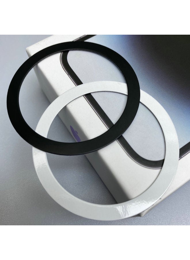 Suitable For Apple Mobile Phone Magsafe Magnetic Wireless Charging Magnetic Ring Patch DIY Magnetic Shell Ring C- Shaped Circle-Specifications:Black ]