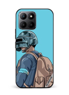 Protective Case Cover For Honor 70 Lite Helmet And In Military Uniform Design Multicolour