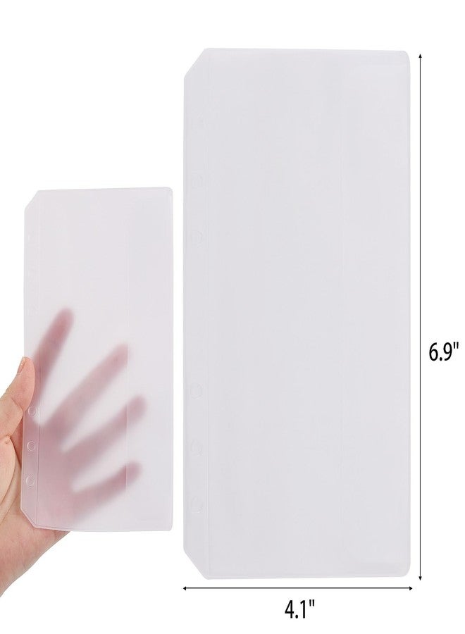 acDesign 24Pcs A6 Binder Pockets with No Zippers,Clear Zipless Budget Envelopes for Cash System,Budget Cash Envelopes for 6-Ring Notebook Binder - Image 2
