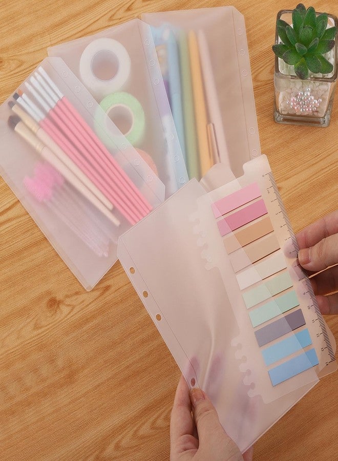 acDesign 24Pcs A6 Binder Pockets with No Zippers,Clear Zipless Budget Envelopes for Cash System,Budget Cash Envelopes for 6-Ring Notebook Binder - Image 3