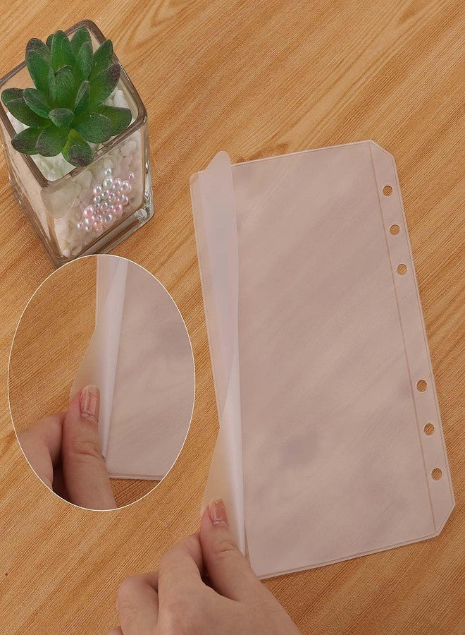 acDesign 24Pcs A6 Binder Pockets with No Zippers,Clear Zipless Budget Envelopes for Cash System,Budget Cash Envelopes for 6-Ring Notebook Binder - Image 4
