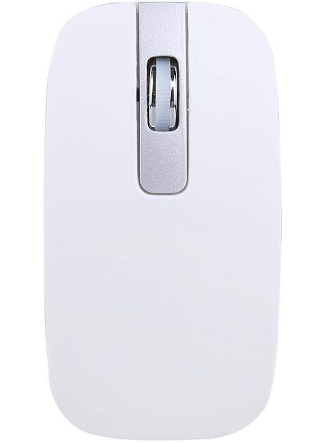 Akonja Wireless Keyboard and Mouse Combo, Portable Optical 2.4GHz with USB Receiver for PC, Mac, and Windows, White (Miaoj) - Image 2