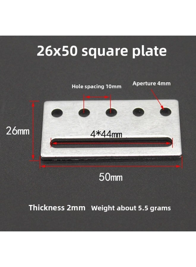 Fixed Strip Toy Hole Square Plate U-shaped Accessories Angle Size Technology Small Production Base Plate Assembly DIY Aluminum Alloy Belt 
