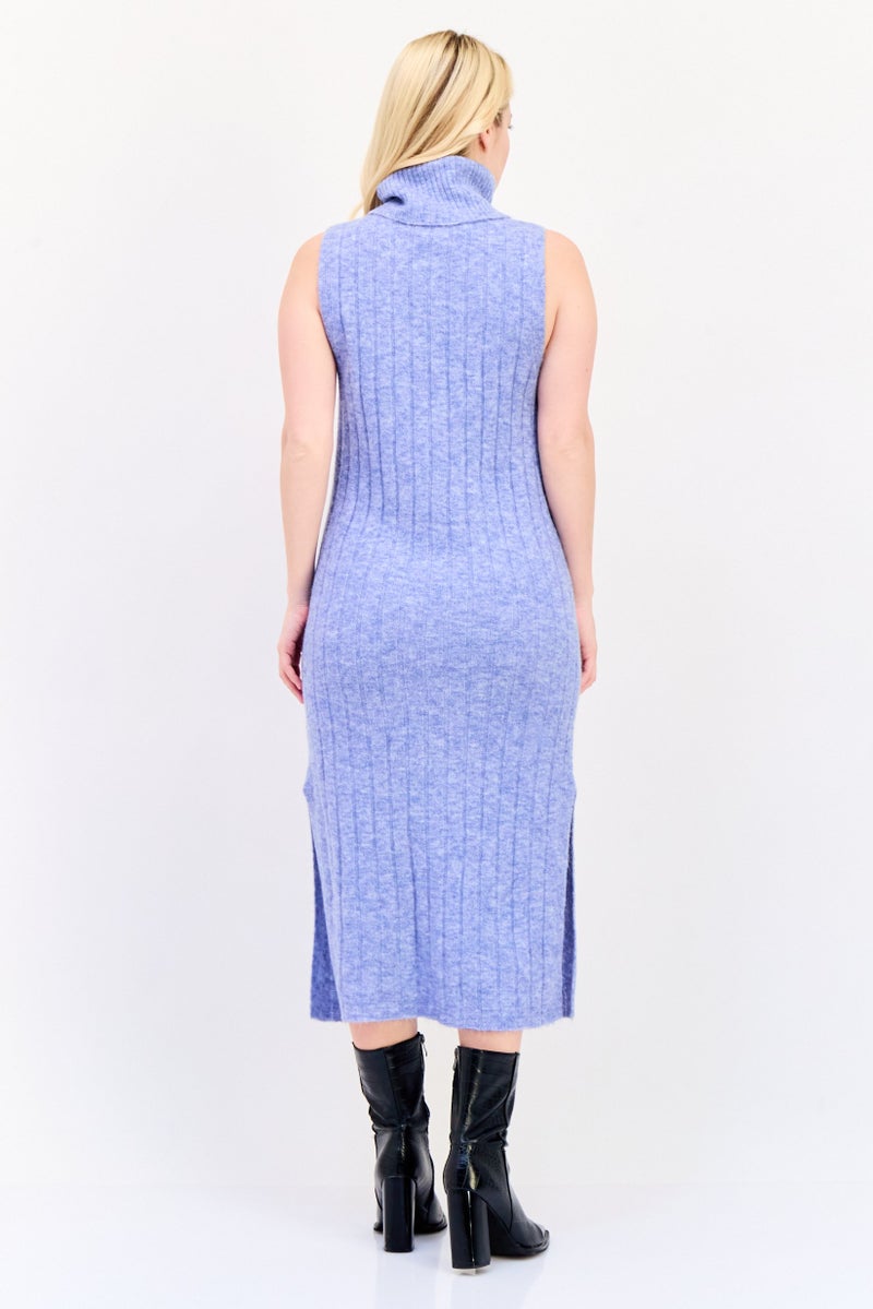 ESPRIT Women Knitted Sweater Dress, Heather Blue - Image 2