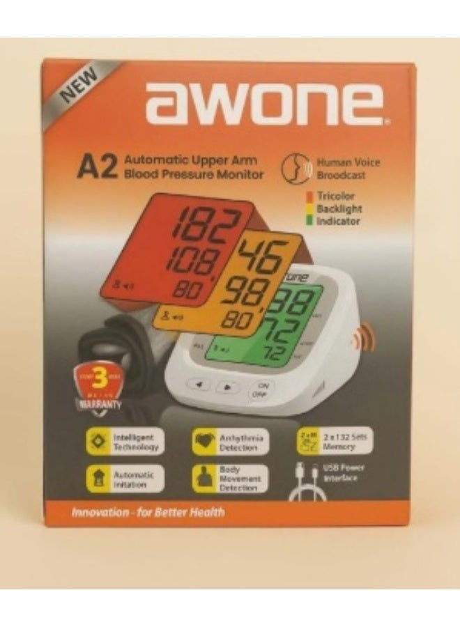 AWONE A2 Automatic Upper Arm Blood Pressure Monitor - Image 1
