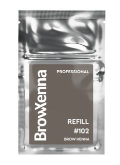 BrowXenna Henna for Eyebrows 6 Grams (sachet-refill) | #102 Cold Coffee 