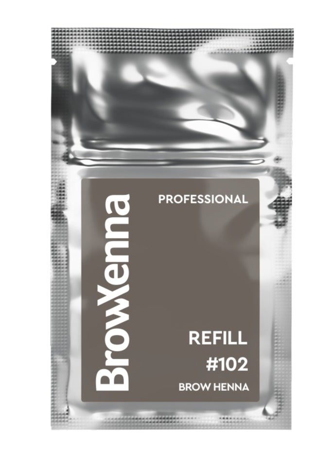 BrowXenna Henna for Eyebrows 6 Grams (sachet-refill) | #102 Cold Coffee 