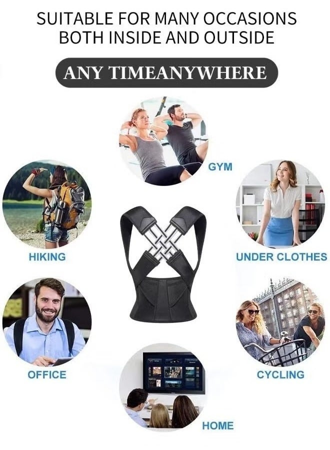 Bukela Back Brace and Posture Corrector Back Straightener Belt Back Support Helps Hunchback Correction and Relieve Shoulder Neck Back Pain - Image 4