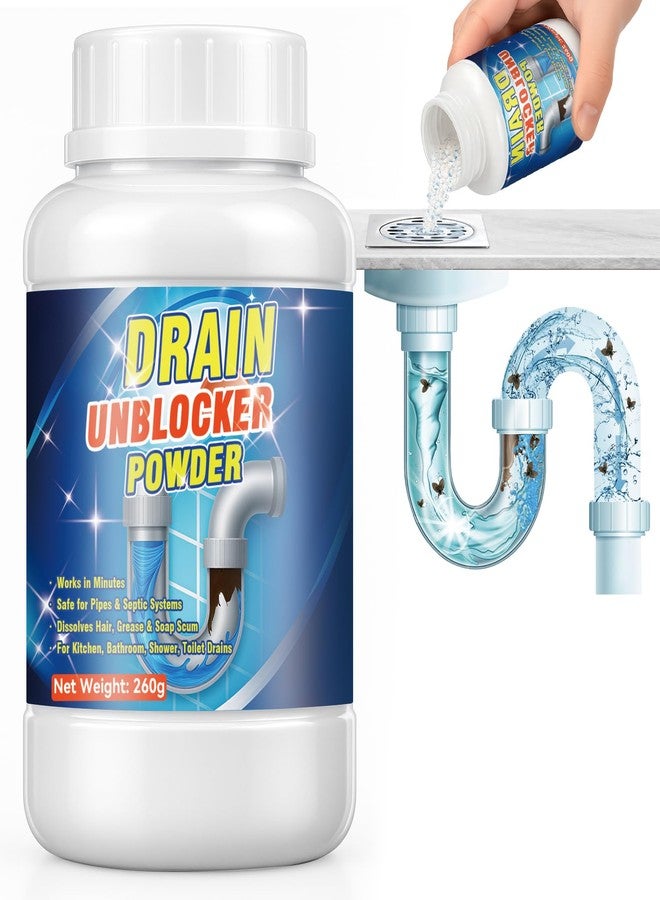HORSEFISH TOOL Drain Cleaner Powder, Powerful Drain Clog Remover, Sink and Drains cleaner to Dissolve Clogs, Drains Opener Removes Hair, Grease, Soap Scum and Food Residue, Safe for Pipes and Septic Systems - Image 1