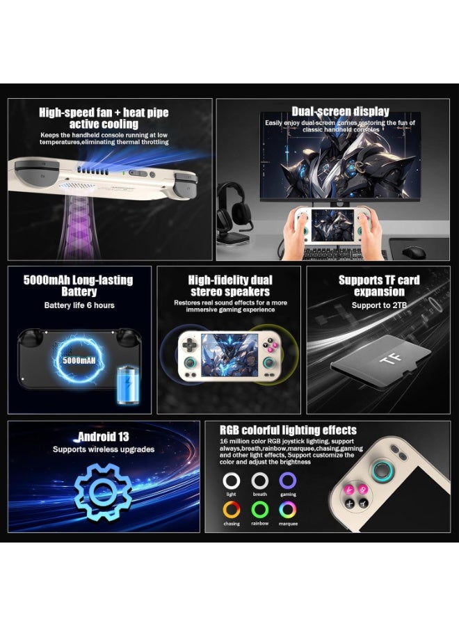 RG 476H Retro Handheld Game Console, AI Function Game Console, 4.7" 1280*960P LTPS In-Cell Screen, Android 13, 2.4/5G WiFi&BT 5.0, Wireless Screen Transmission, No TF Card, 8+128G Storage + 256G RAM + Full Storage - Image 4