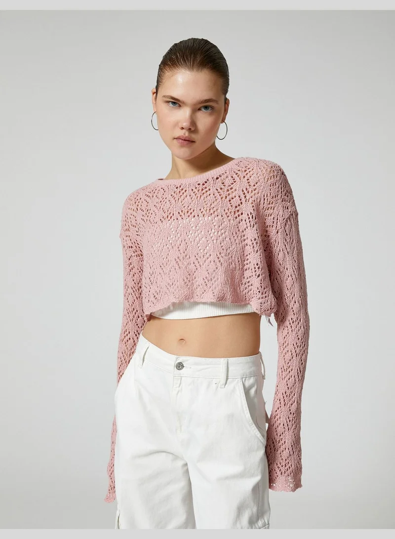 كوتون Crop Ajoure T-Shirt