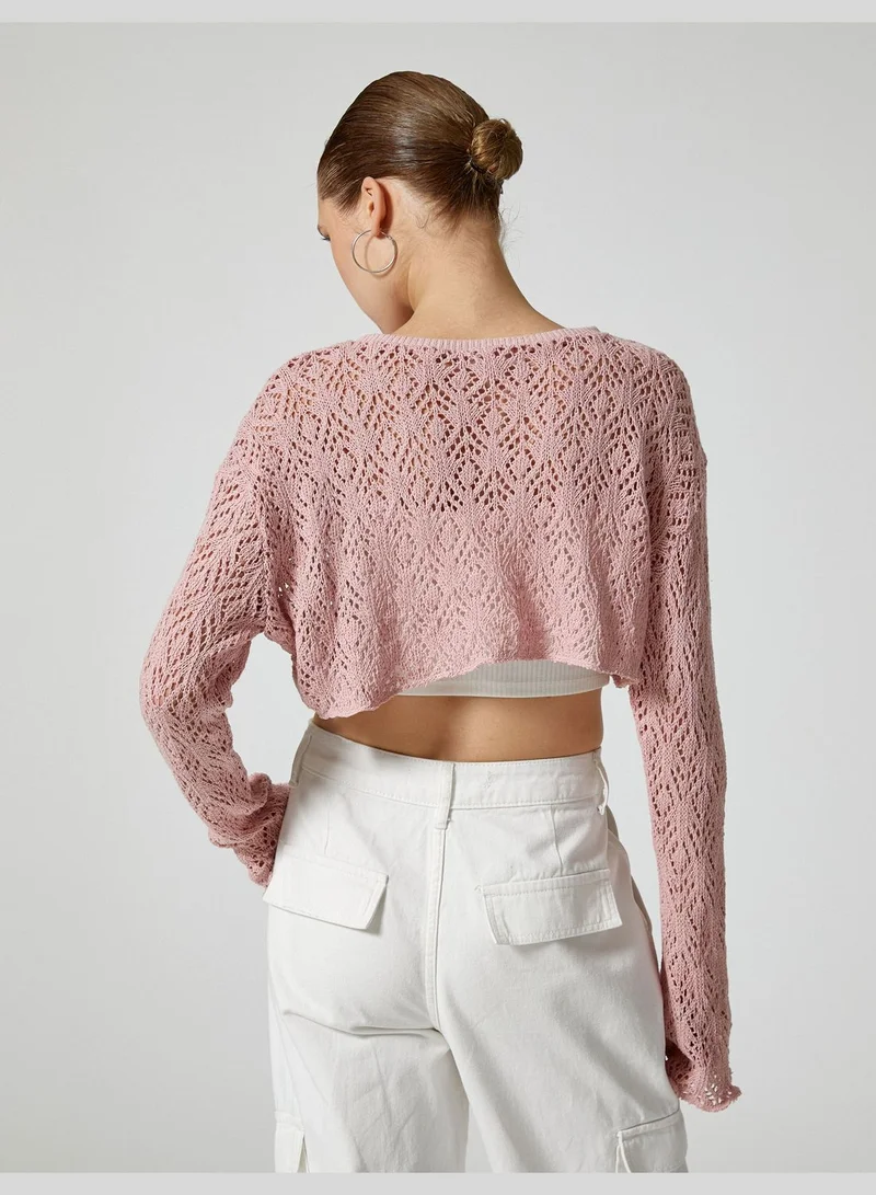 كوتون Crop Ajoure T-Shirt