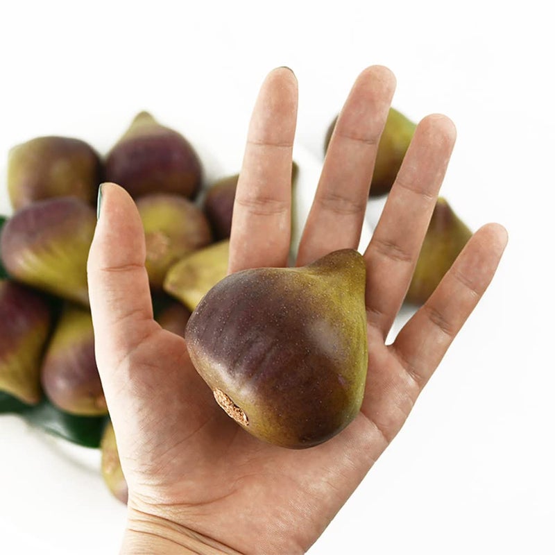 DDJYP 6pcs Fake Figs Artificial Fruit Fig Lifelike Decorative Fruit Model for Home Kitchen Cabinet Decoration Table Display Supermarket Photography Props - Image 2